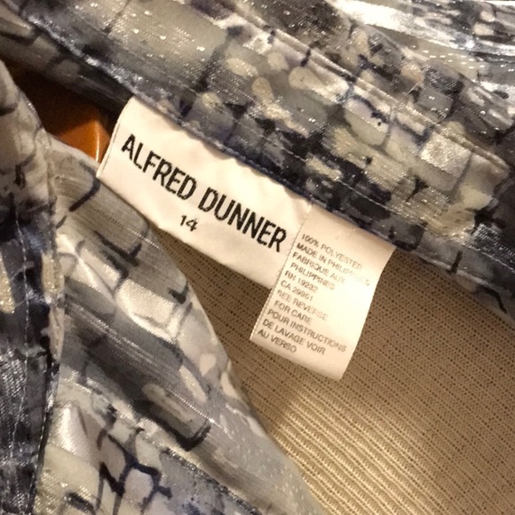 Alfred Dunner shimmering squares dressy blouse - Picture 6 of 6